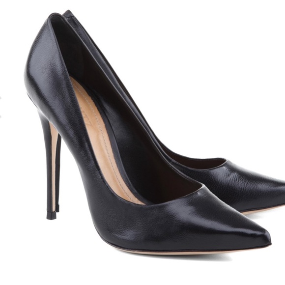 Schutz Caiolea Black Leather Pumps 